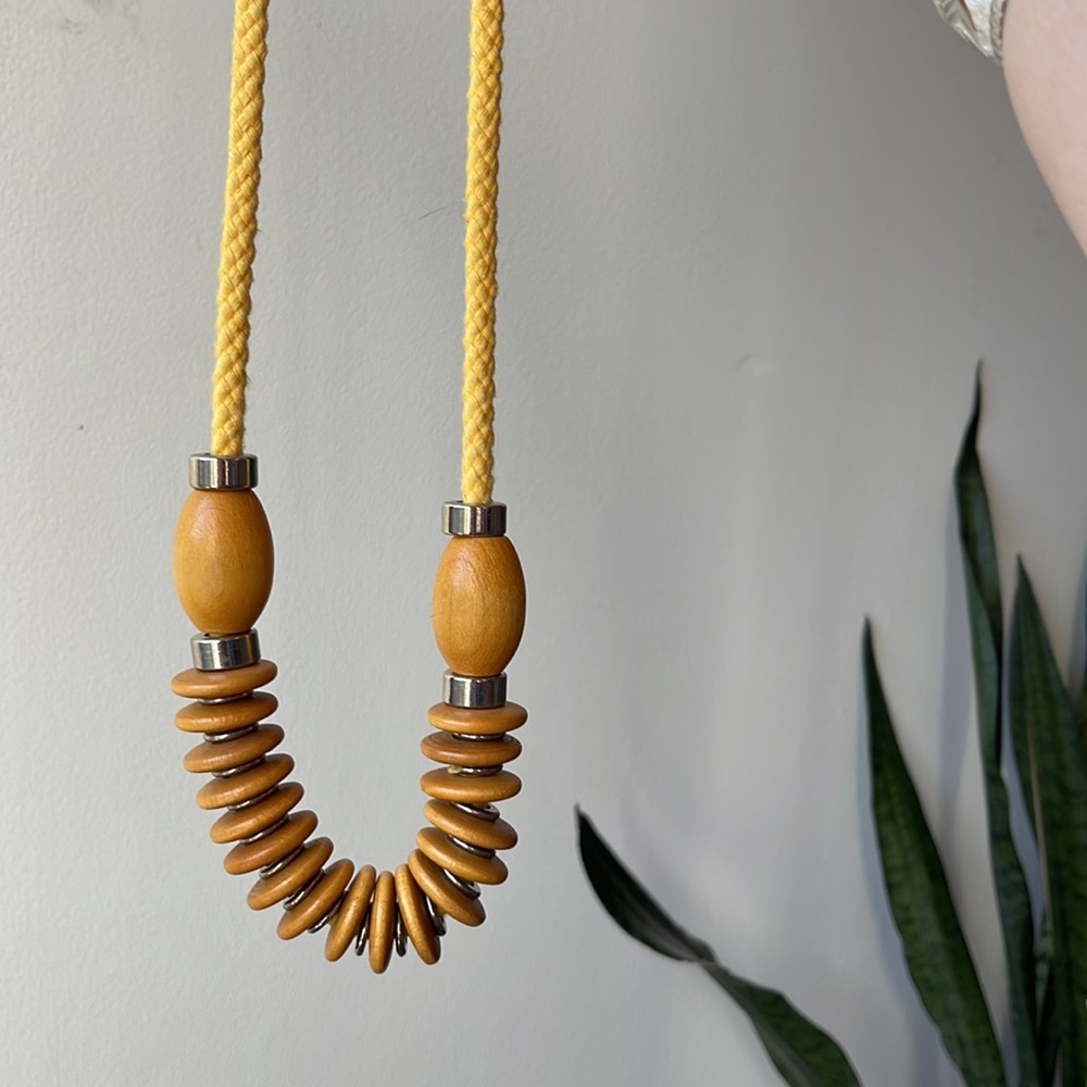 Aarikka vintage necklace classic wooden jewelry from Finland